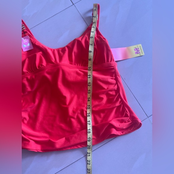 MAIDENFORM red Tankini Swim Top Size 38C summer pool cruise - Picture 12 of 16